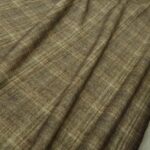 Pletenina hnědá s žíhanou kostkou