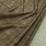 Pletenina hnědá s žíhanou kostkou