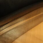 Tyl černý hedvábný