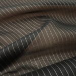 Batist černý s proužky lněný