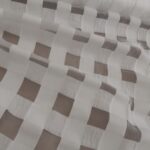 Plátno/organza bílá s čtvercovým vzorem