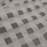 Plátno/organza bílá s čtvercovým vzorem