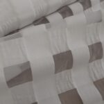 Plátno/organza bílá s čtvercovým vzorem