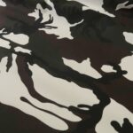 Kord bílý s hnědo-khaki maskáčovým vzorem