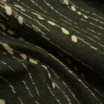 Žakárová kabátovka béžová a khaki zelená s paprskovitým vzorem