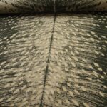 Žakárová kabátovka béžová a khaki zelená s paprskovitým vzorem