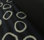 Kabátovka modro-černá s béžovými koly bavlněná