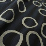 Kabátovka modro-černá s béžovými koly bavlněná