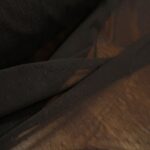 Tyl černý pružný s puntíky