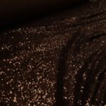 Tyl hnědý pošitý hnědými drobnými flitry