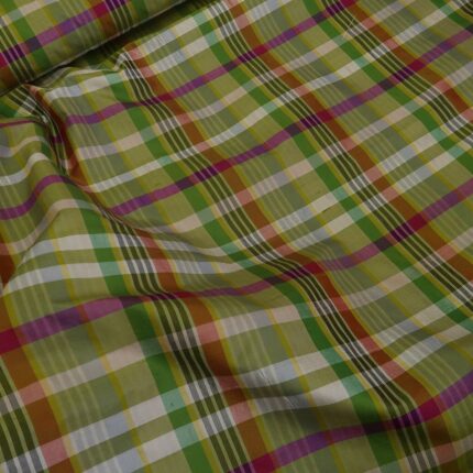 Šantung s barevnými kostkami