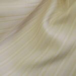 Žakárové plátno smetanové se žlutými proužky