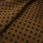 Žakár hnědý s černými puntíky double