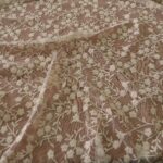 Krajka bílá tylová s bavlněnou výšivkou