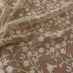 Krajka bílá tylová s bavlněnou výšivkou