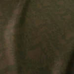 Plátno hnědé se zelenými jelínky hedvábné