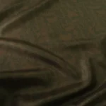 Plátno hnědé se zelenými jelínky hedvábné