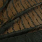 Mušelín černý vyšívaný