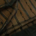 Mušelín černý vyšívaný