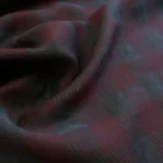 Žakárový voál vínovo-šedé kostky