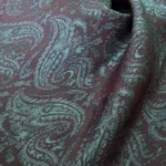 Žakár tyrkysovo-vínový