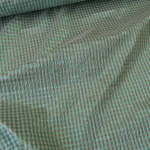 Plátno žakárové s drobnou bílo-tyrkysovou kostkou