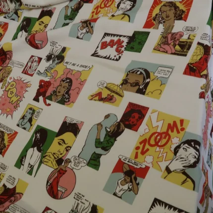 Žoržet bílý s komiksovým vzorem