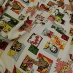 Žoržet bílý s komiksovým vzorem