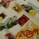 Žoržet bílý s komiksovým vzorem