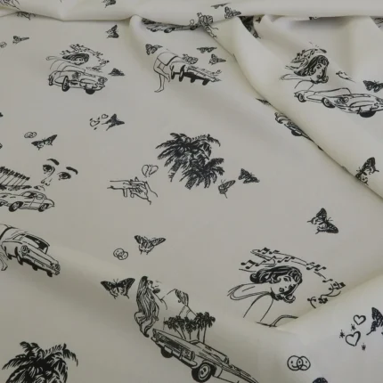 Žoržet bílý s černým vzorem