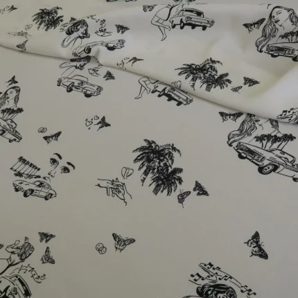 Žoržet bílý s černým vzorem