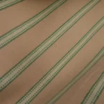 Gabardén růžový s bílo-zelenými proužky