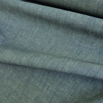 Plátno modré á la denim ze lne a bavlny