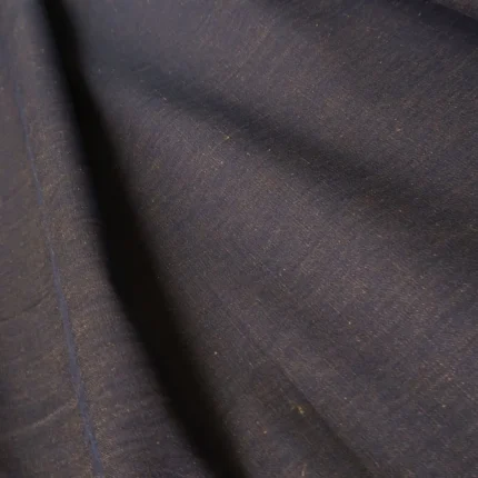 Denim modro-hnědý košilový se lnem
