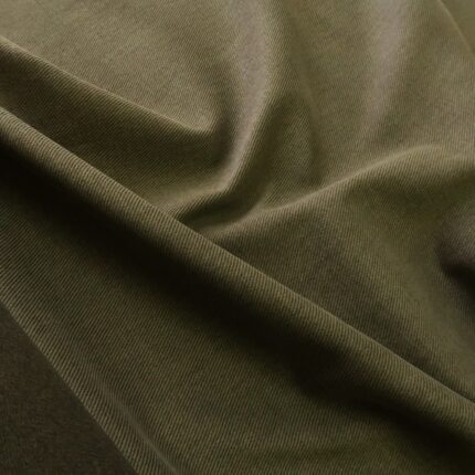 Gabardén khaki zelený česaný